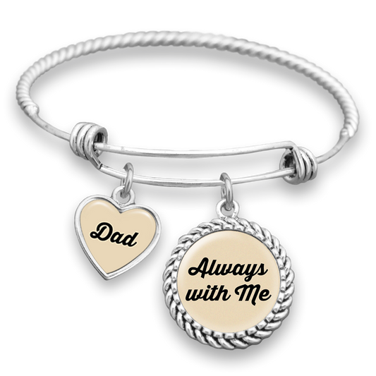 Always With Me Dad Charm Bracelet