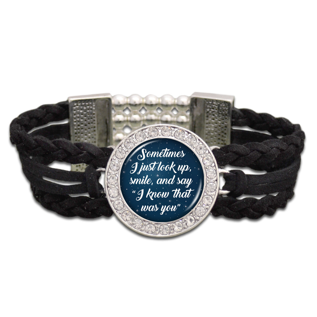 "I Know That Was You" Night Sky Suede Stretch Bracelet