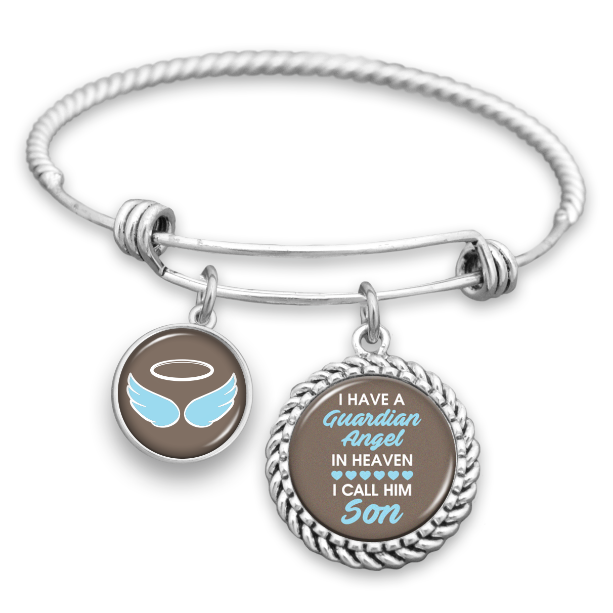 Angel In Heaven Son (Blue) Charm Bracelet
