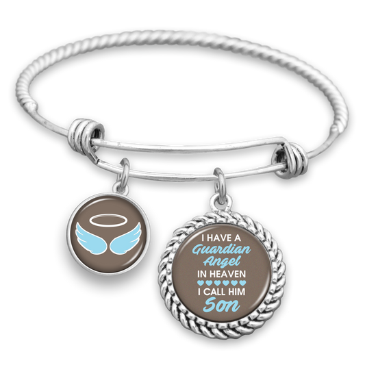 Angel In Heaven Son (Blue) Charm Bracelet