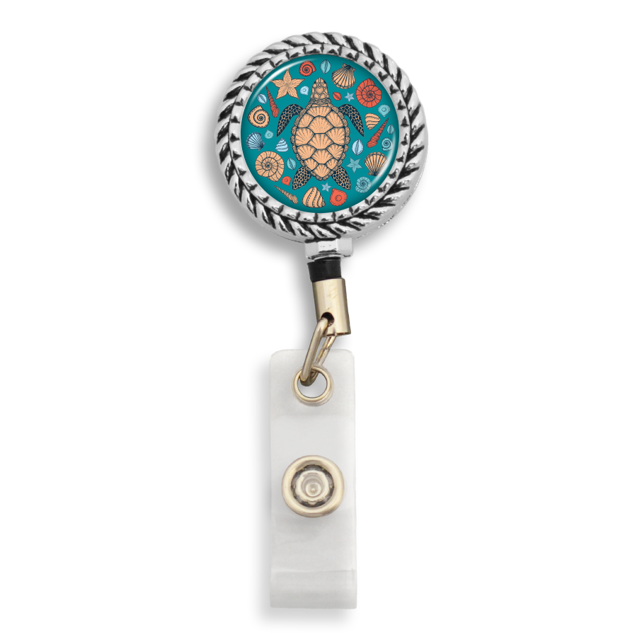Beachy Turtle Badge Reel