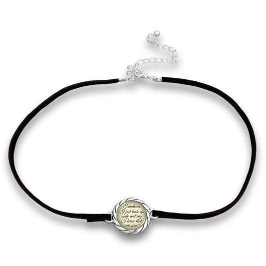 "I Know That Was You" Black Suede Choker Necklace