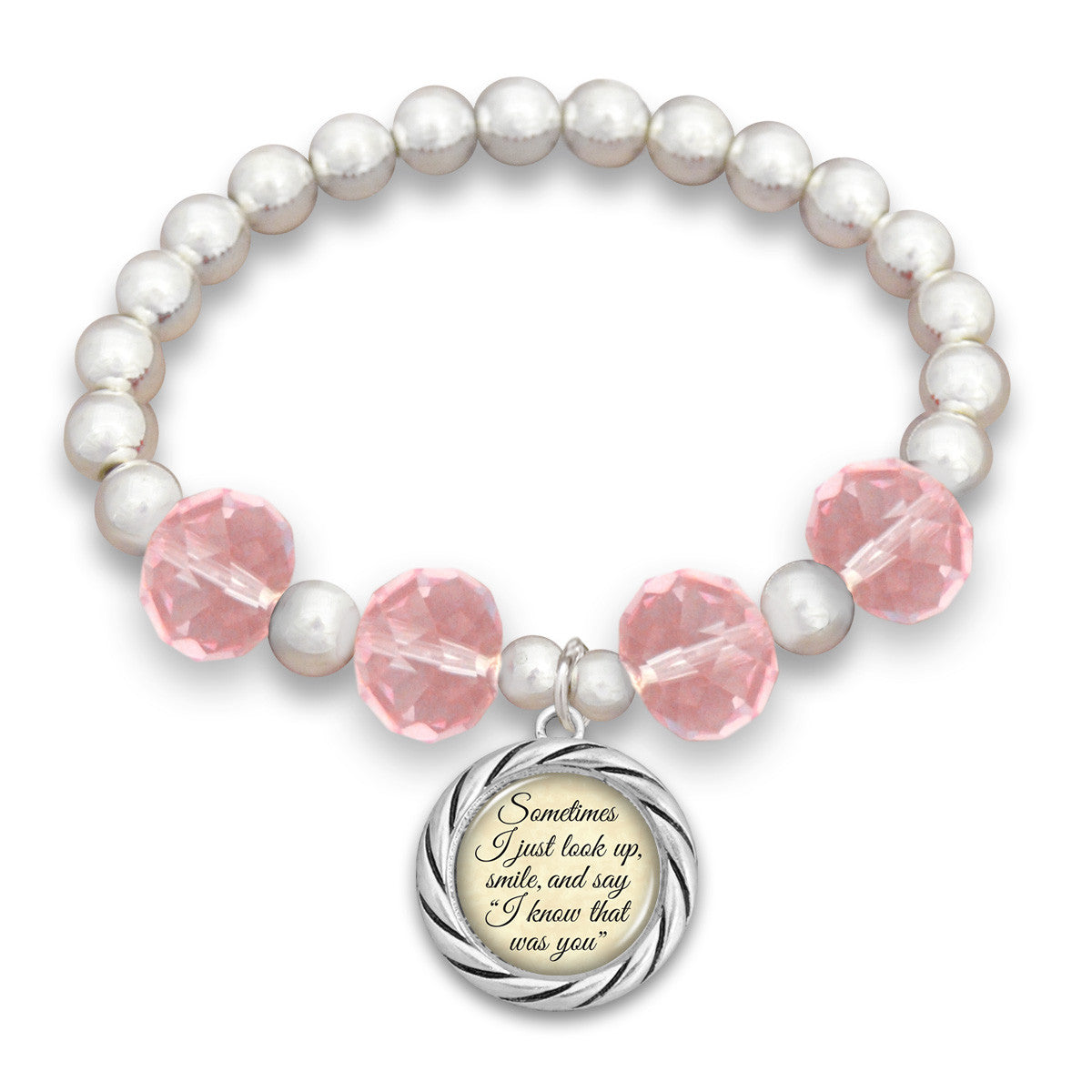 "I Know That Was You"  Beaded Stretch Bracelet
