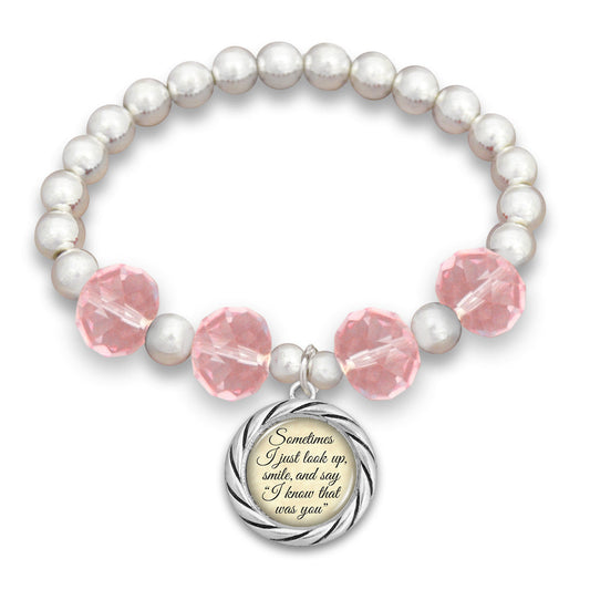"I Know That Was You"  Beaded Stretch Bracelet