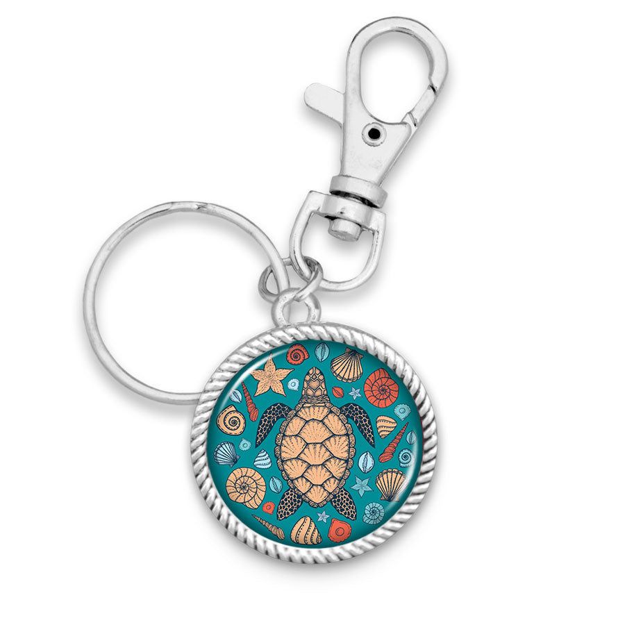 Beachy Turtle Key Chain