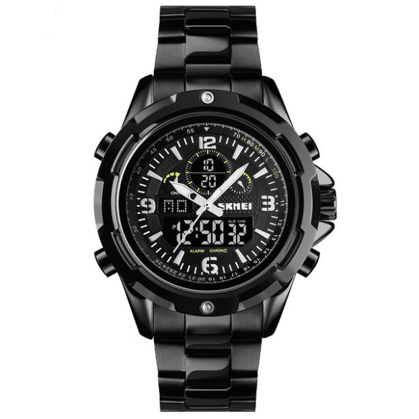 Skmei Analog Digital steel band dual display watch 1600 Original