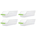 Kitchen Plastic Space Saver Organizer Basket Rack- 4 pcs