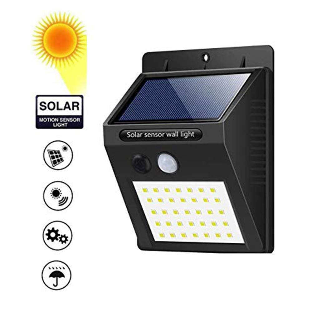 Solar Security LED Night Light for Home Outdoor/Garden Wall (Black) (20-LED Lights)