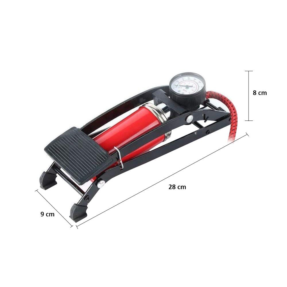 High Pressure Deluxe/Strong Foot Pump For Bicycle, Car, Bike 