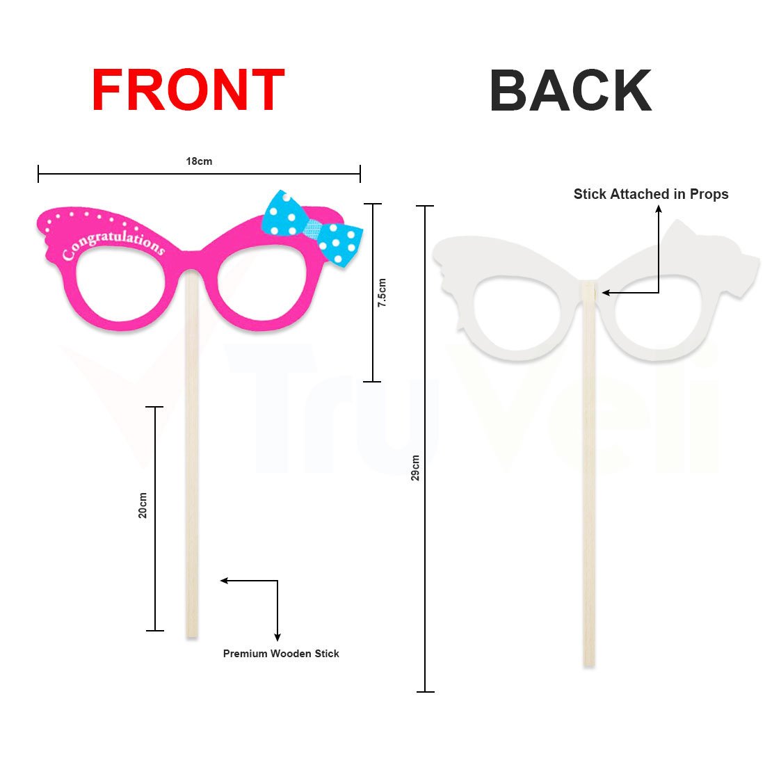 Baby Shower Props for Photoshoot, Photo Booth, Decorations 20 Pcs, Sticks Attached for Mom to Be Shoot, Maternity Shoot, Photography 