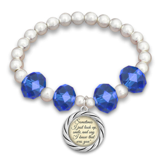 "I Know That Was You"  Beaded Stretch Bracelet