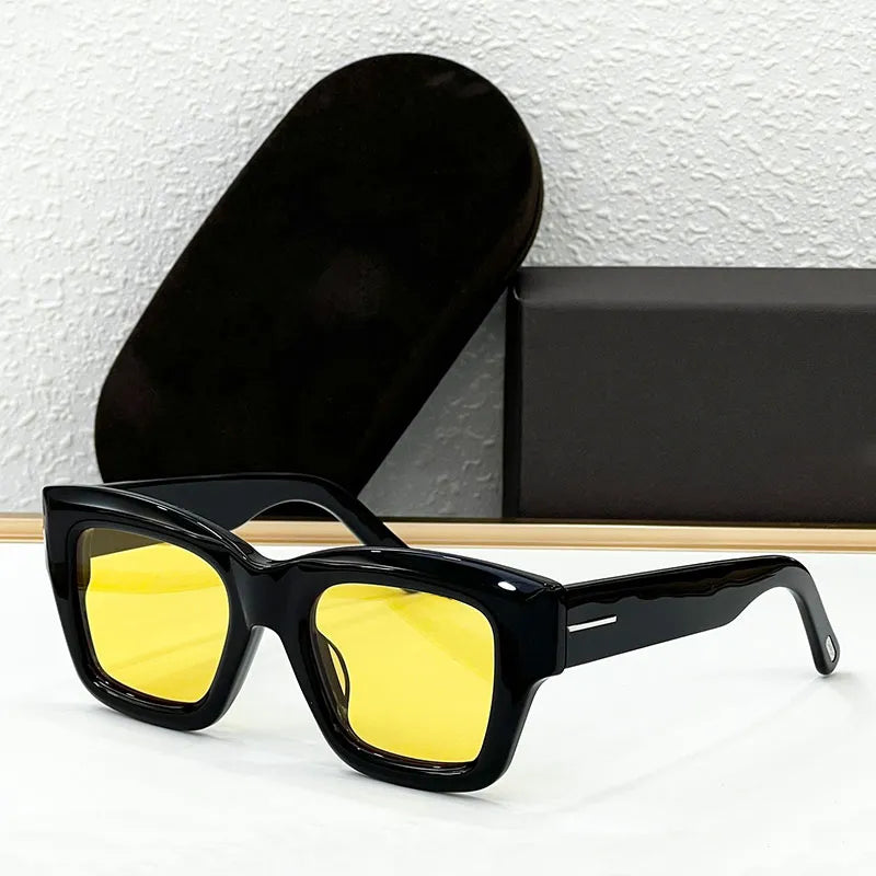 Thick Plate Designer Square Sunglasses for Unisex-SunglassesCraft