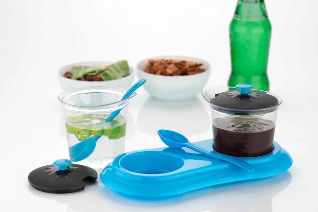 Multipurpose Dining Set Jar and tray holder, Chutneys/Pickles/Spices Jar - 2pc 