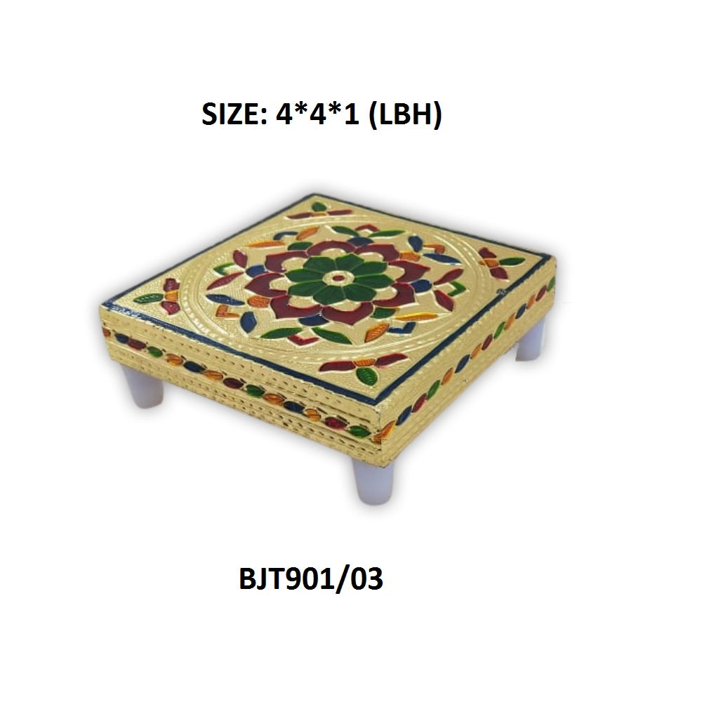 Multipurpose Traditional Decorative Design Wooden Chowki/Bajot