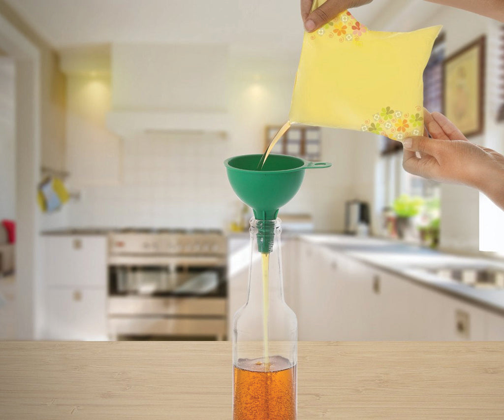 Silicone Funnel For Pouring Oil, Sauce, Water, Juice And Small Food-Grains 