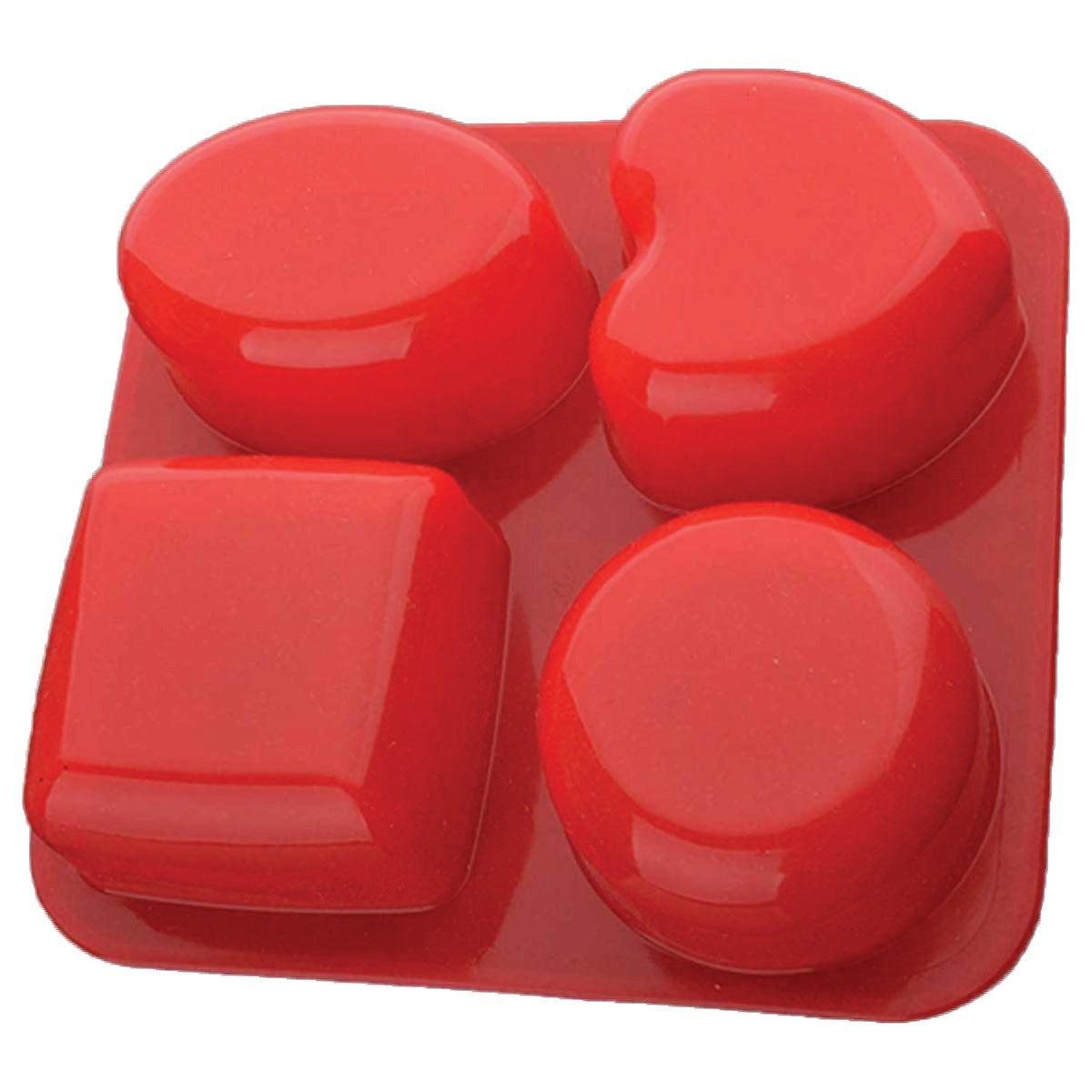 Silicone Circle, Square, Oval and Heart Shape Soap And Mini Cake Making Mould 