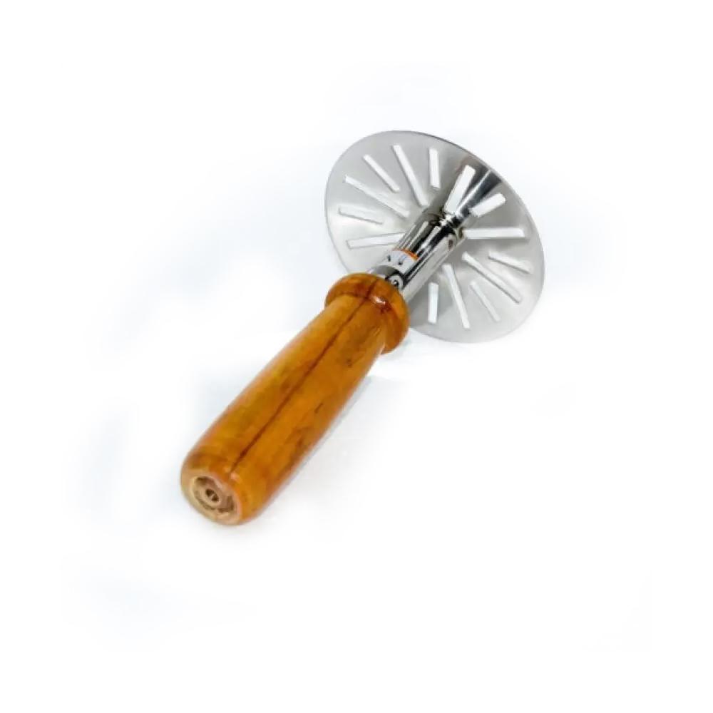 Stainless Steel Potato Masher, Pav Bhaji Masher with wooden handle 