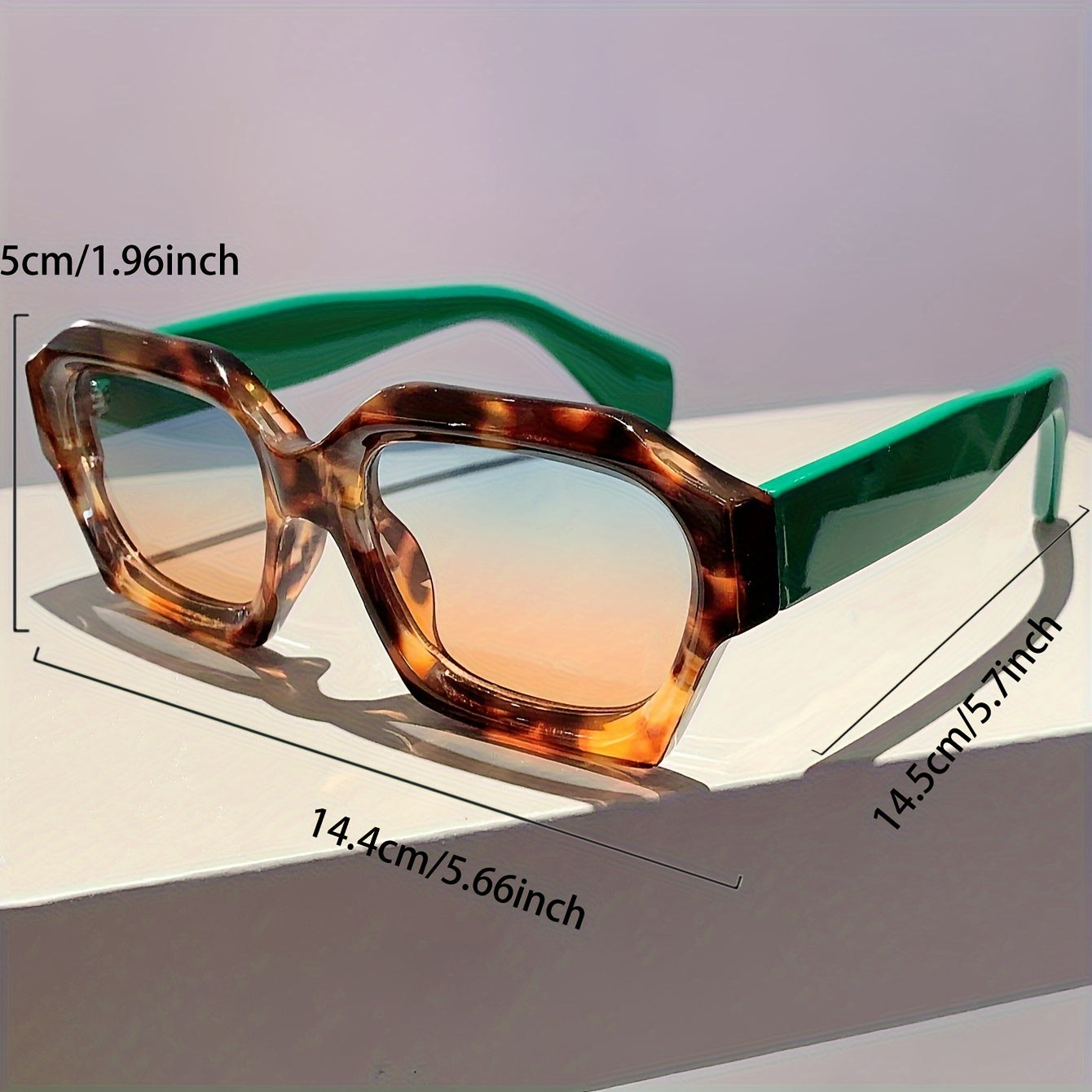 Vintage Square Color Block Sunglasses - Trendy UV Protection Outdoor Fashion Shades