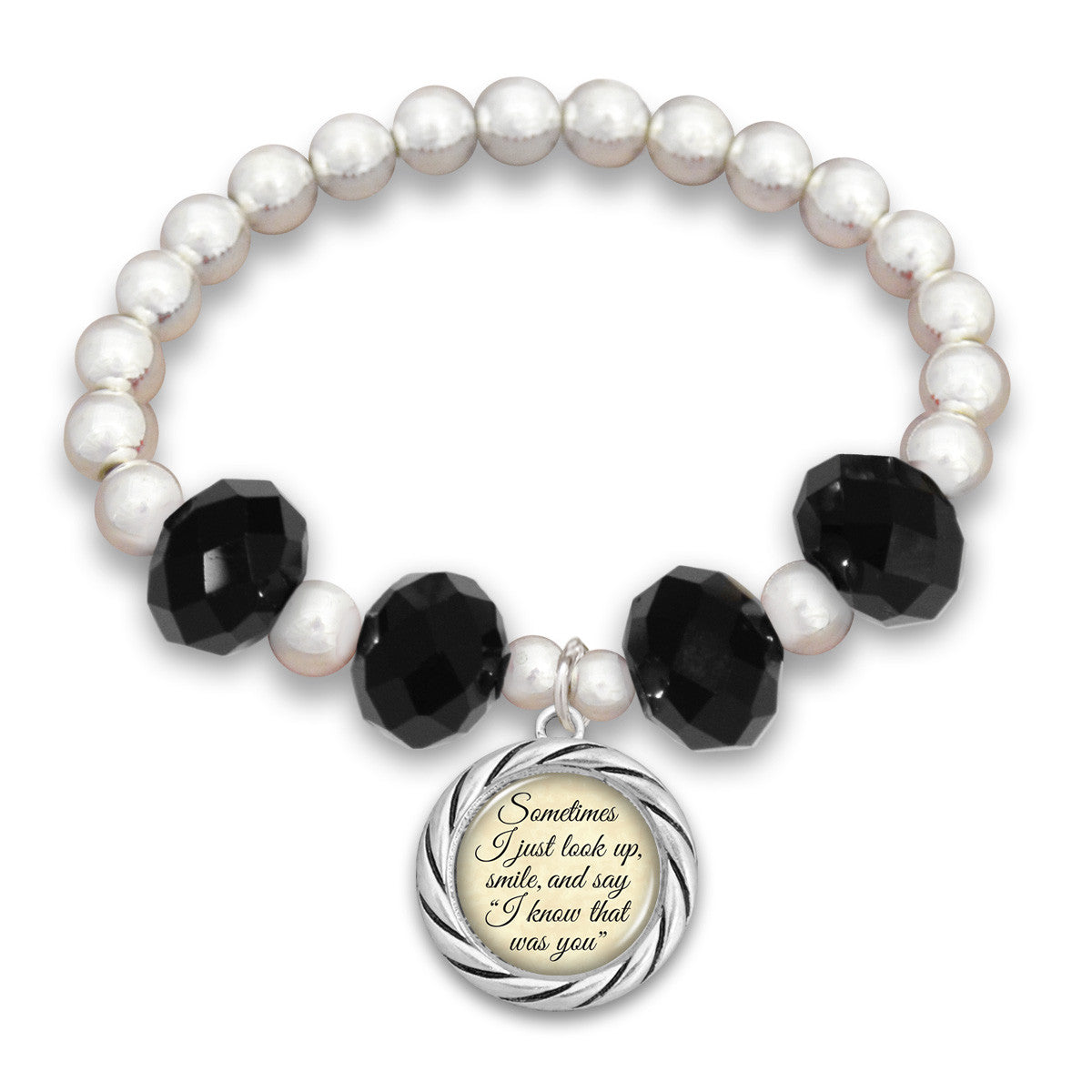 "I Know That Was You"  Beaded Stretch Bracelet