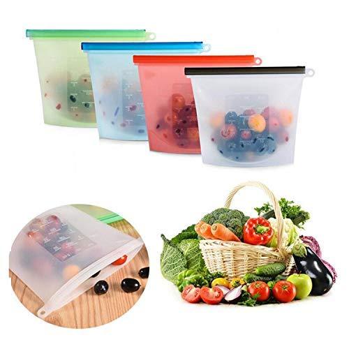 Reusable Silicone Airtight Leakproof Food Storage Bag - 1 ltr