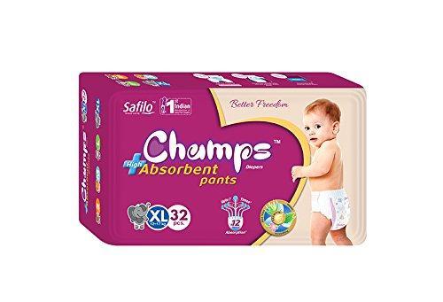 Premium Champs High Absorbent Pant Style Diaper Extra Large(XL) Size, 46 Pieces (957_XLarge_46) 