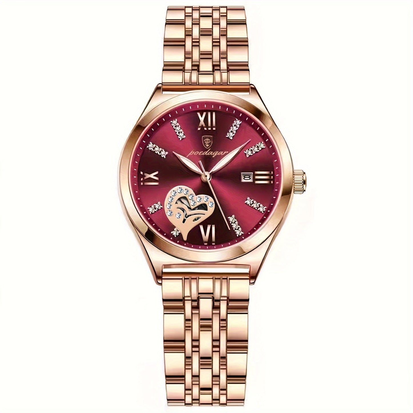 Luxury Heart Hollow Out Watch – Quartz Timepiece with Rhinestone Accents