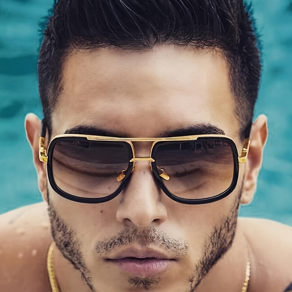 Fashion Double Beam Frame Glasses – Unisex Sunglasses with Anti-Glare Protection
