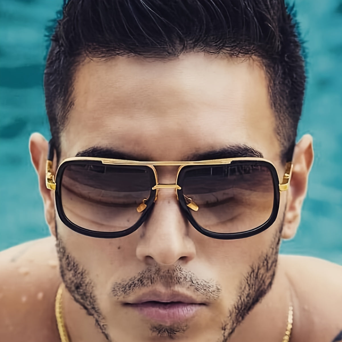 Fashion Double Beam Frame Glasses – Unisex Sunglasses with Anti-Glare Protection