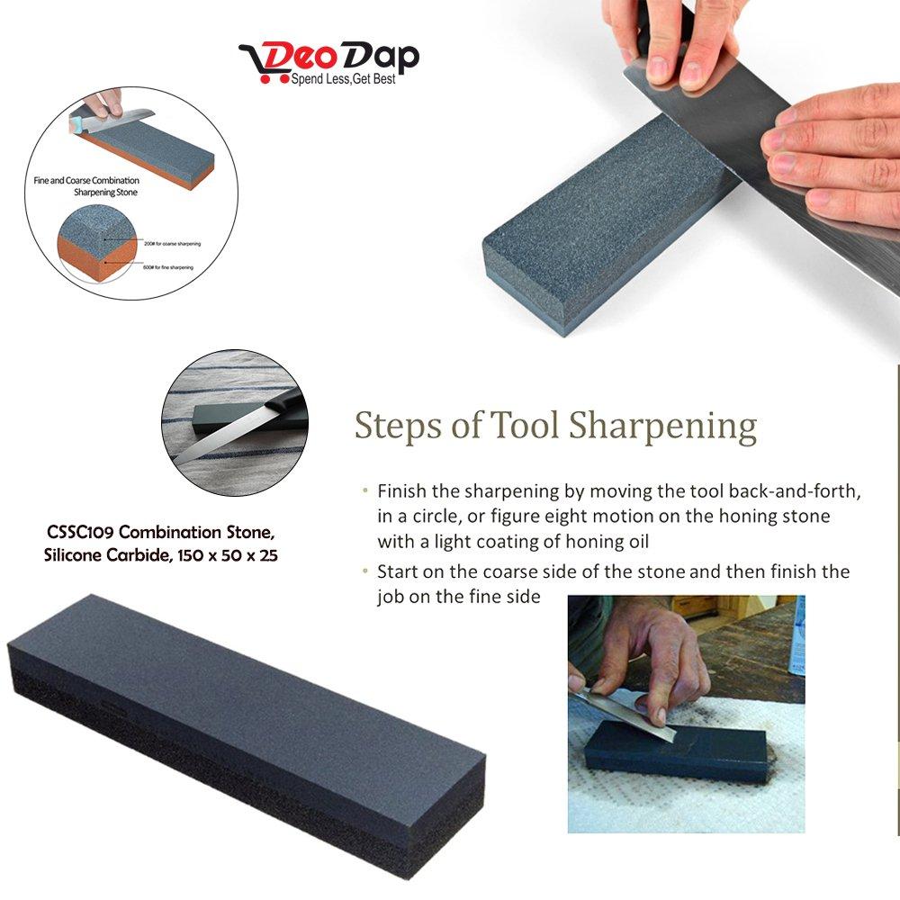 Silicone Carbide Combination Stone Knife Sharpener for Both Knives and Tools