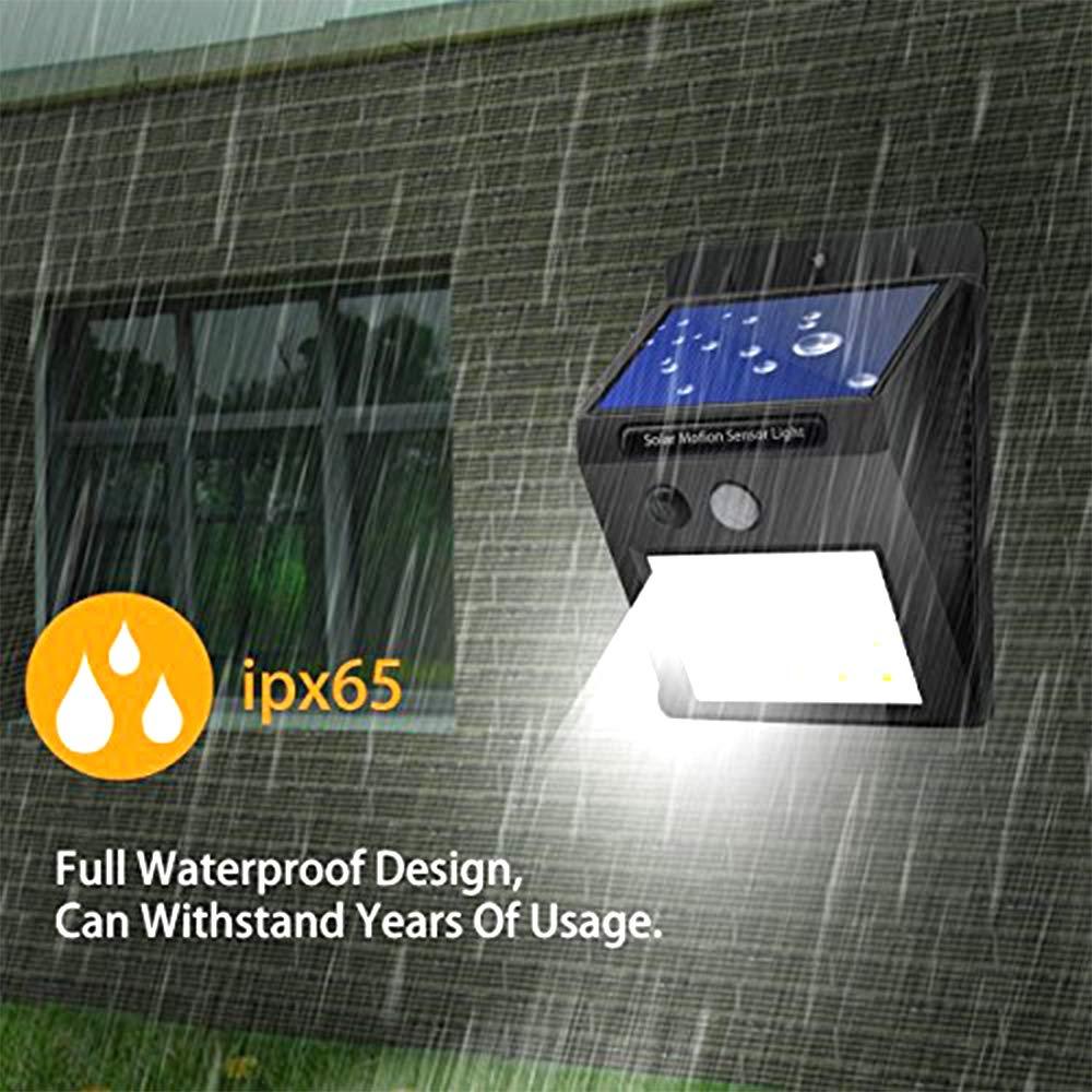 Solar Security LED Night Light for Home Outdoor/Garden Wall (Black) (20-LED Lights)