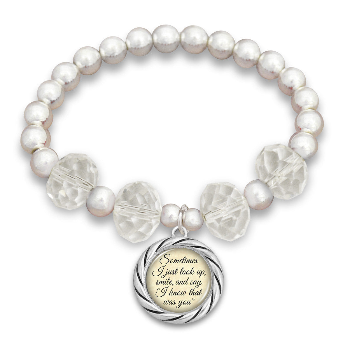"I Know That Was You"  Beaded Stretch Bracelet