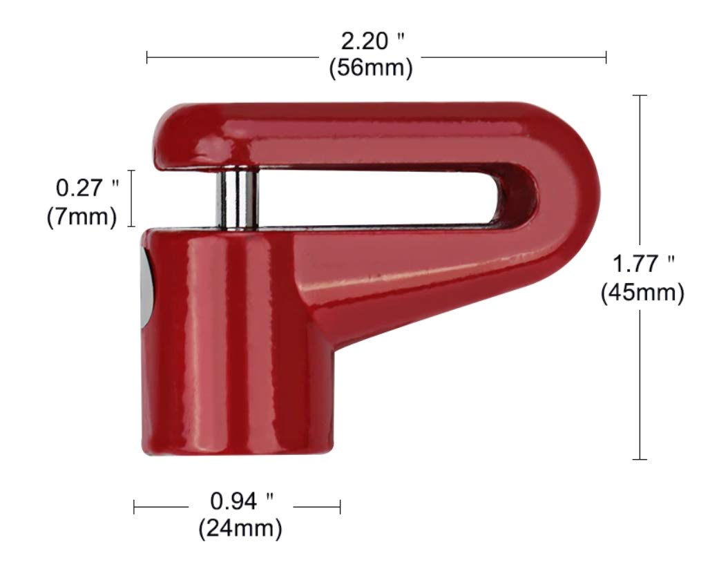 Wheel Padlock Disc Lock Security for Motorcycles Scooters Bikes