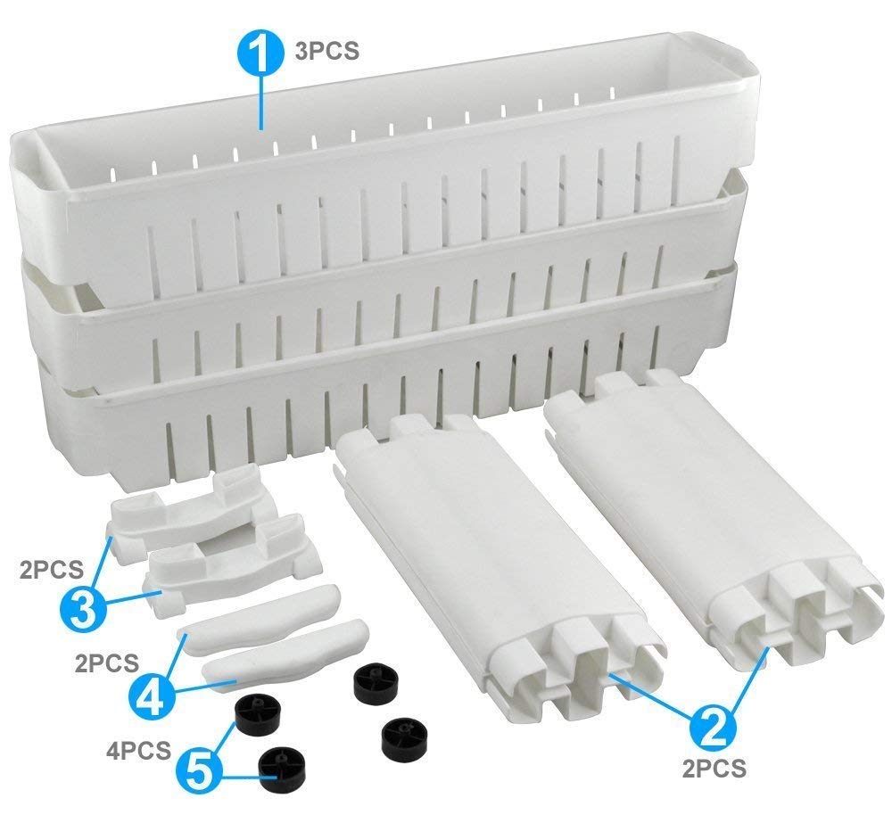 Multipurpose 3 Layer Slim Side Space Saving Storage Organizer Rack Shelf