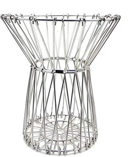 Multipurpose Fruit Basket Stainless Steel Wire Bowl Foldable Basket for Vegetable / Fruits / Dining