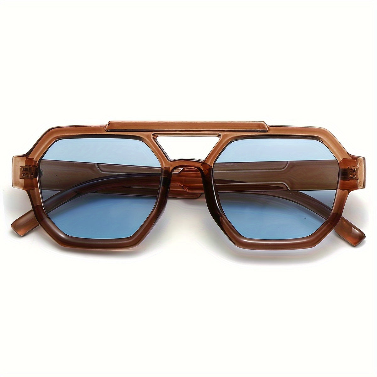 Retro Polygonal Flat-Top Sunglasses for Men & Women