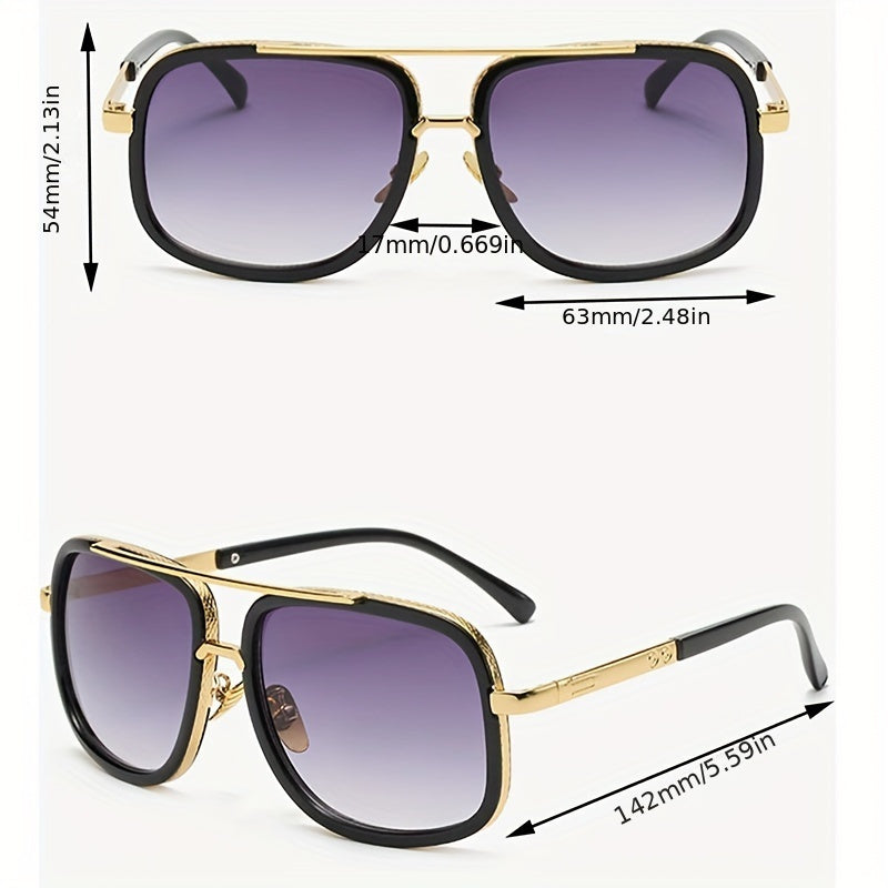 Fashion Double Beam Frame Glasses – Unisex Sunglasses with Anti-Glare Protection