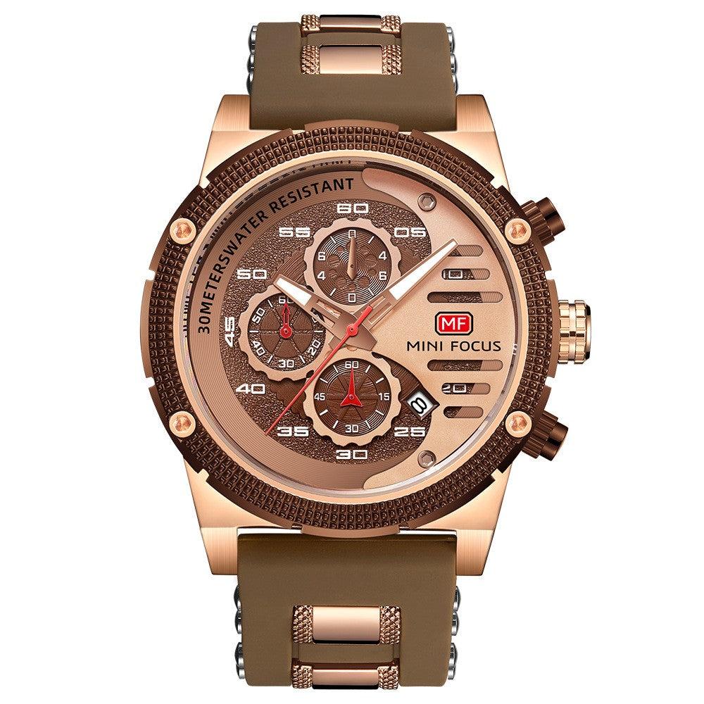 Mini Focus Men's Multifunctional Quartz Watch Sports Watch Mf0246G