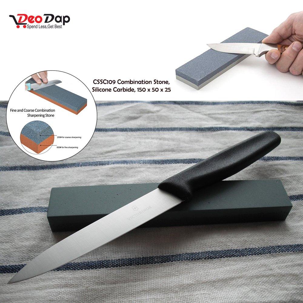 Silicone Carbide Combination Stone Knife Sharpener for Both Knives and Tools