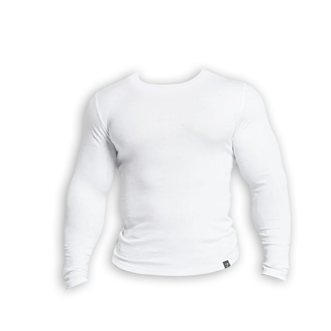 GYMSHARK MEN RIBBED LONG SLEEVE T-SHIRT