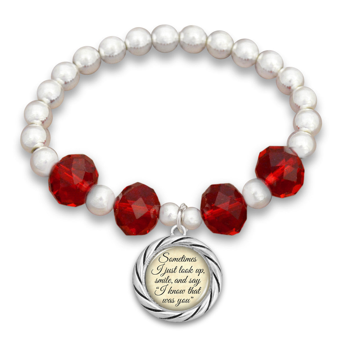 "I Know That Was You"  Beaded Stretch Bracelet