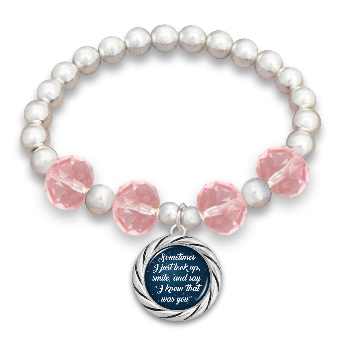 "I Know That Was You" Night Sky Beaded Stretch Bracelet