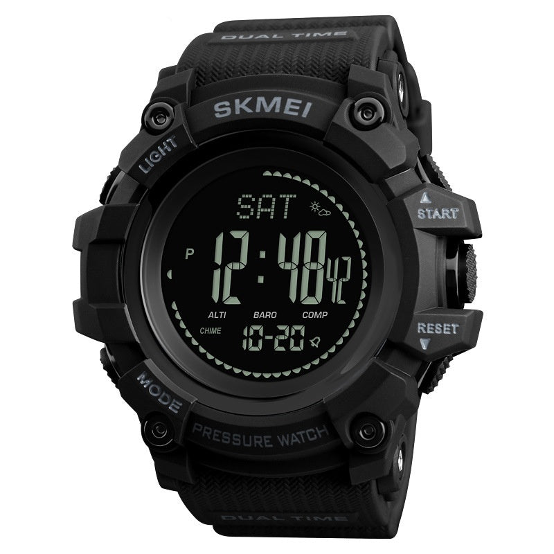 SKMEI 1358 Pedometer Barometer Thermometer Altimeter Compass Outdoor Climbing Watch For Men Original