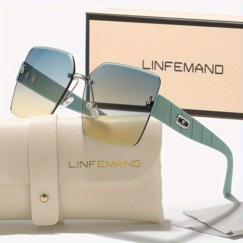 Oversized Gradient Fashion Glasses – Stylish & Versatile Eyewear