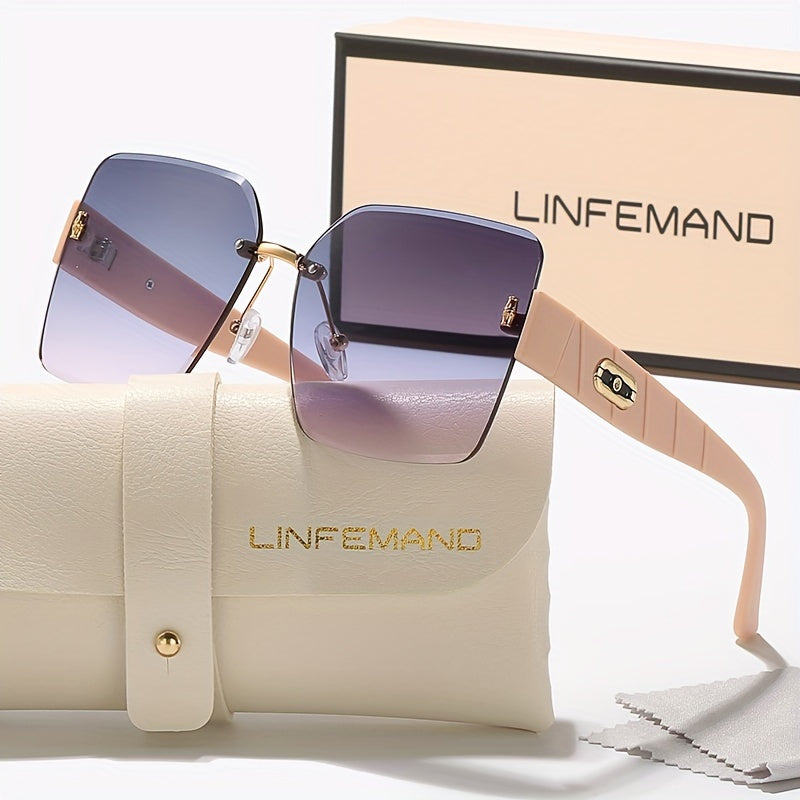 Oversized Gradient Fashion Glasses – Stylish & Versatile Eyewear