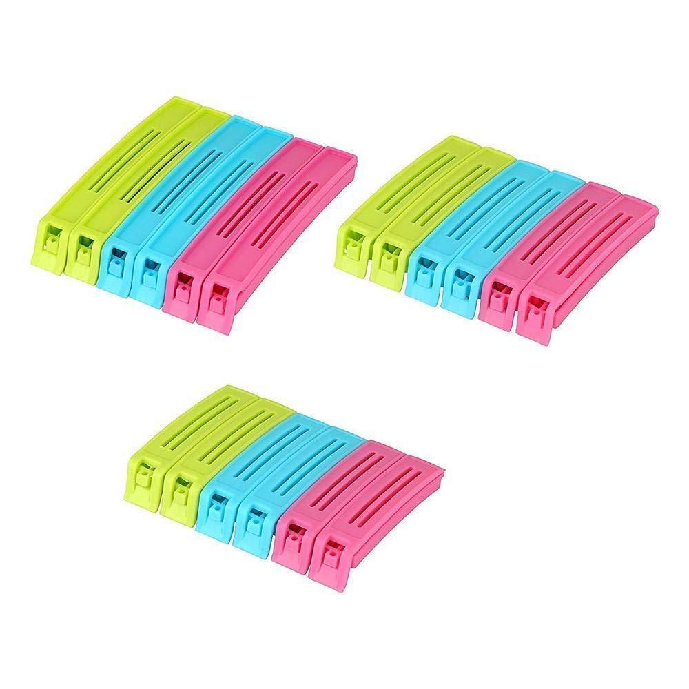 Plastic Snack Bag Clip Sealer Set (18 Pcs, Multicolour) 