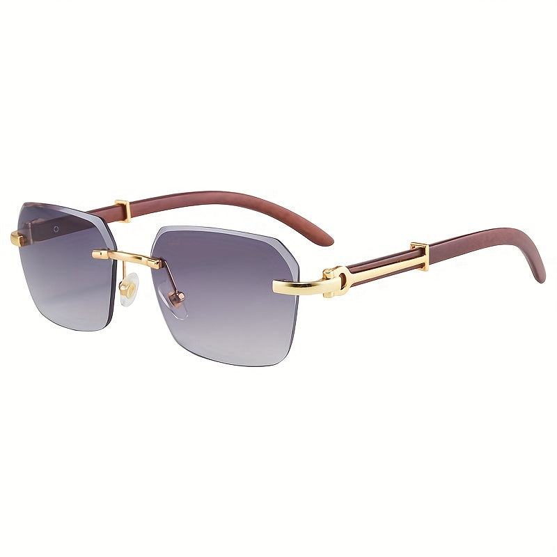 Chic Men's Frameless Square Glasses – Lightweight PC Lens