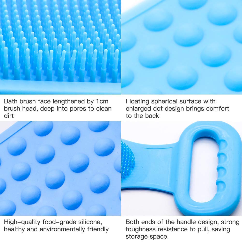 Silicone Body Back Scrubber Bath Brush Washer For Dead Skin Removal (With Box)