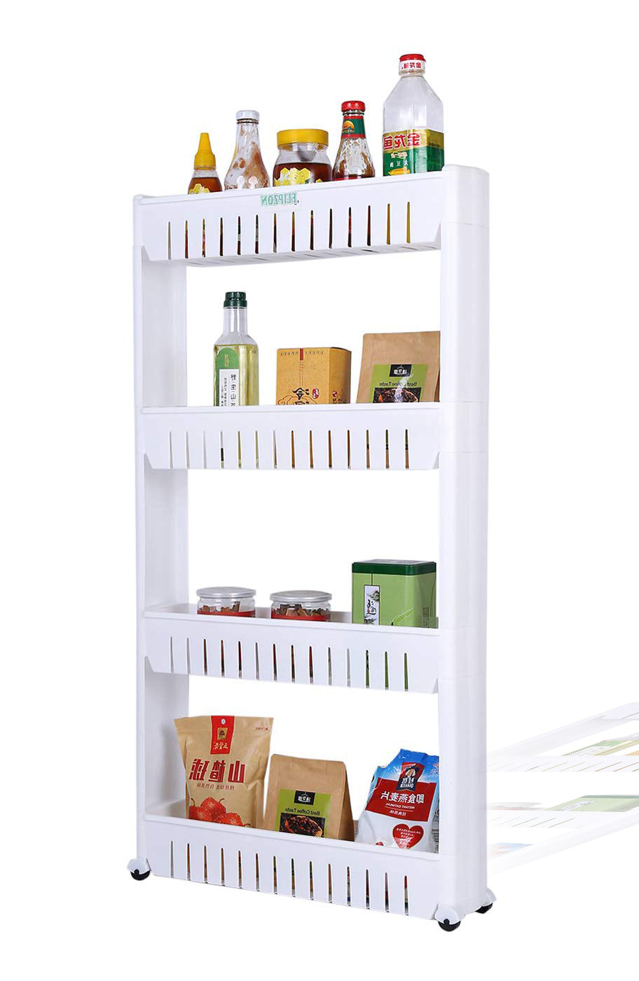 Multipurpose 4 Layer Space Saving Storage Organizer Rack Shelf