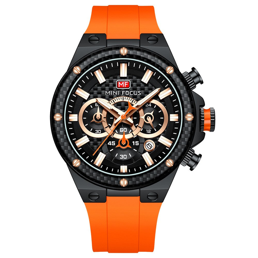 Mini Focus Multifunctional Chronograph Sport watch For Men 0468