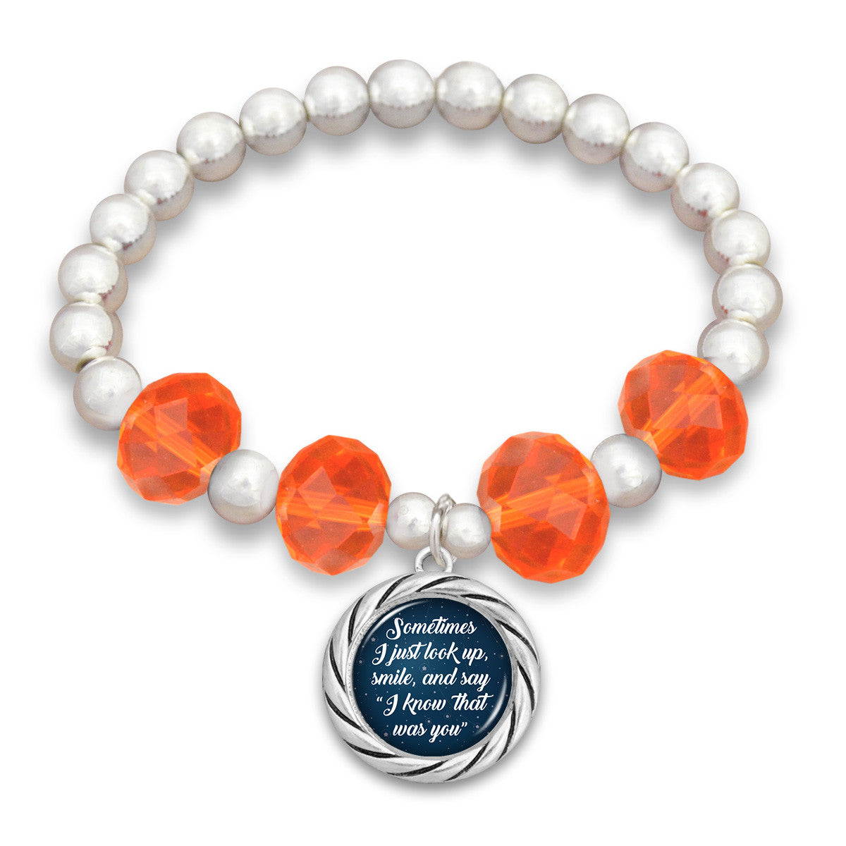 "I Know That Was You" Night Sky Beaded Stretch Bracelet